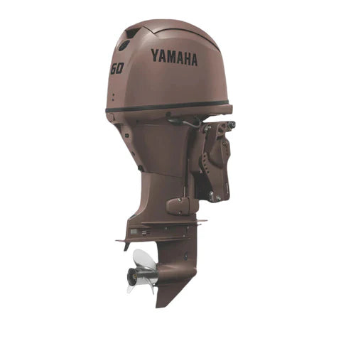 Yamaha F60LC3 60HP Outboard Motor - 20" Shaft - Matte Brown