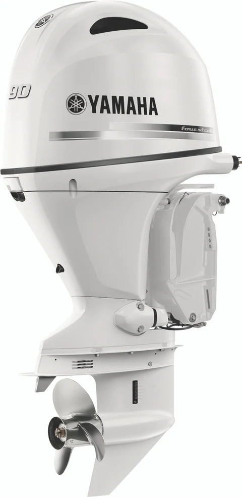 Yamaha F90XB2 90HP Outboard Motor - 25" Shaft - Pearl White