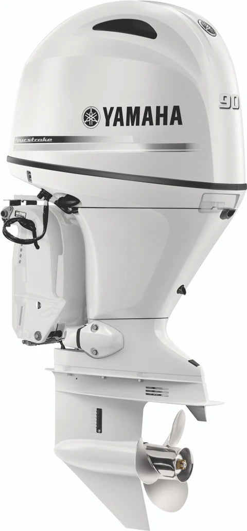Yamaha F90XB2 90HP Outboard Motor - 25" Shaft - Pearl White