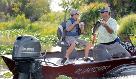 Yamaha F50LC3 50HP Outboard Motor - 20" Shaft - Matte Brown